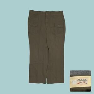 Vintage Cabelas Gorpcore Heavy Twill Hunting Pants Dark Green Mens 38x30